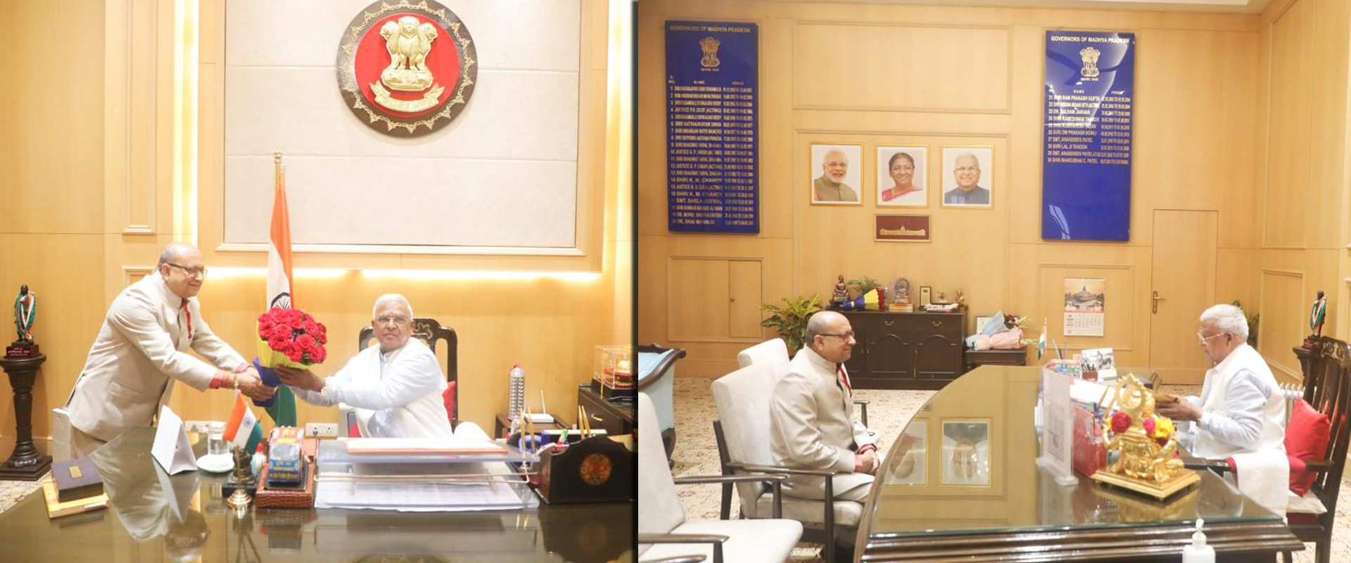 Courtesy meeting of Honorable Vice Chancellor with Honorable Governor of M.P.